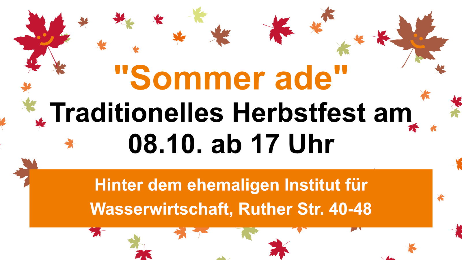 Der Herbst ist da Sommer ade! WiR Wir in Ruthe